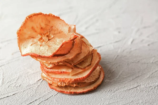 Välsmakande Äpple Chips Ljus Surfase — Stockfoto