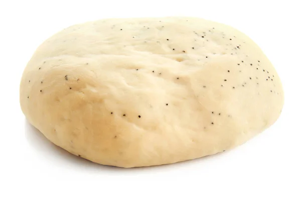 Сырое Тесто Семенами Мака Изолированными Белом — стоковое фото
