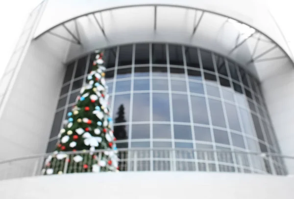 Vánoční Strom Balkóně Nákupního Centra Boxing Day Koncept — Stock fotografie