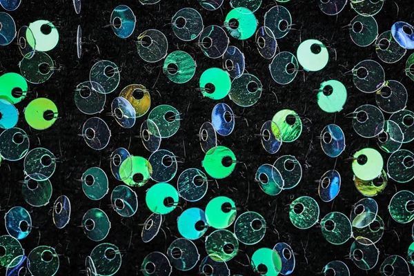 Textura de tecido de lantejoulas como fundo, close-up — Fotografia de Stock