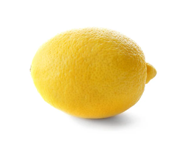 Zralý citron na bílém pozadí — Stock fotografie