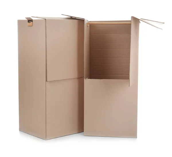 Wardrobe boxes on white background — Stock Photo, Image