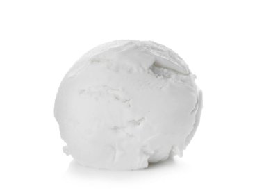Beyaz arka plan üzerinde dondurma topu
