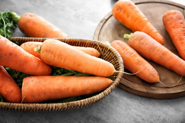 Fresh raw carrot on table — Stock Photo, Image