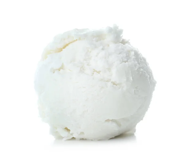 Ice cream ball on white background — Stock Photo, Image