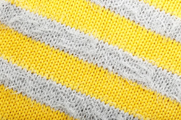 Striped Knitted Fabric Texture Background Closeup — Stock Photo, Image