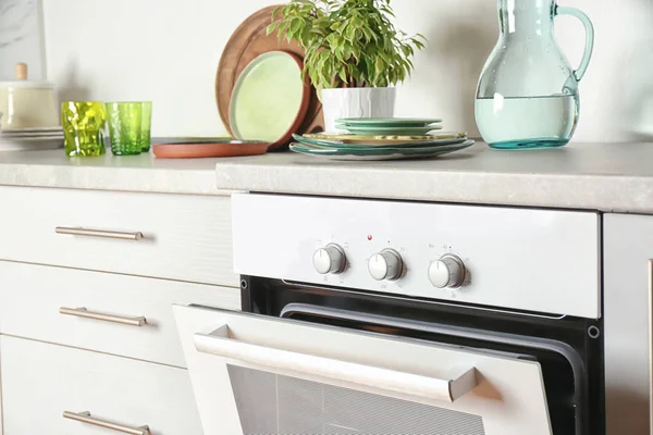 Moderne Elektrische Witte Oven Keuken — Stockfoto