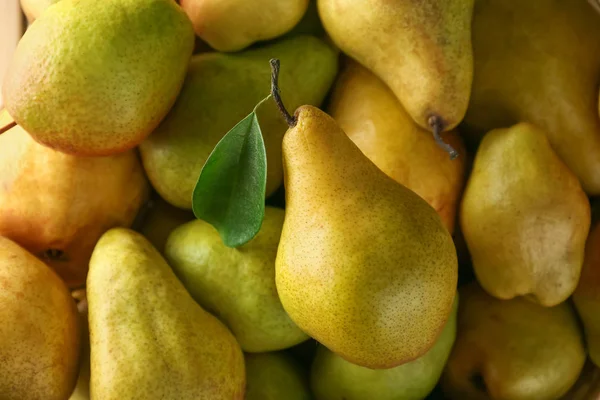 Deliciosas Peras Maduras Como Fondo — Foto de Stock