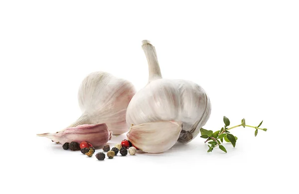 Fresh Garlic Isolated White — Stock Photo, Image