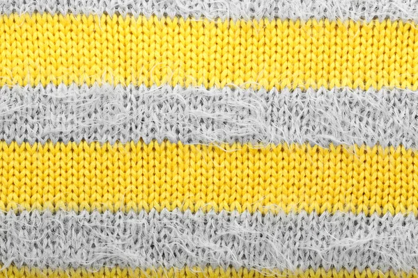 Striped Knitted Fabric Texture Background Closeup — Stock Photo, Image