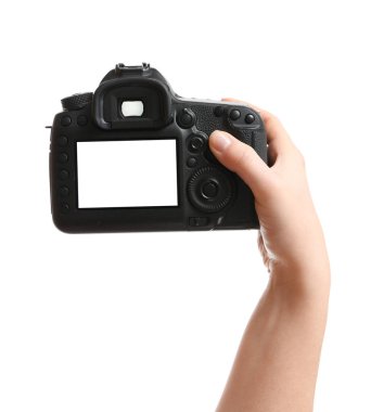 Fotoğrafçı holding profesyonel fotoğraf makinesi 