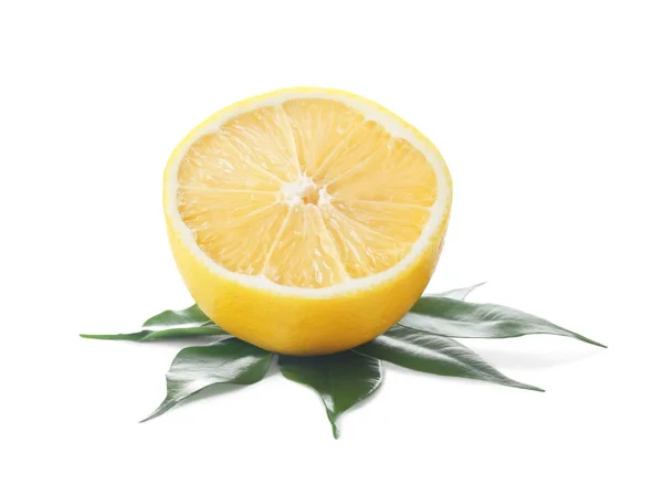 Cut Lemon White Background — Stock Photo, Image