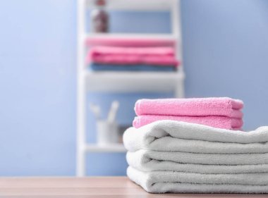 Temiz havlu yığını. 