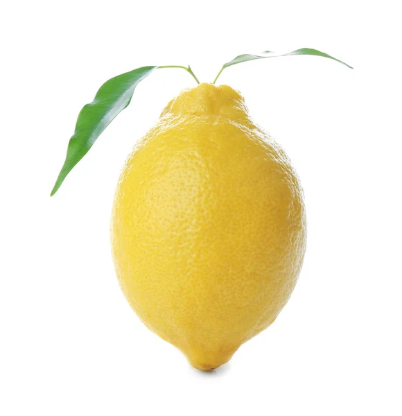 Fresh Ripe Lemon White Background — Stock Photo, Image