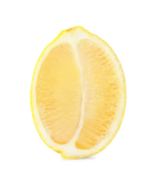 Skär Citron Vit Bakgrund — Stockfoto