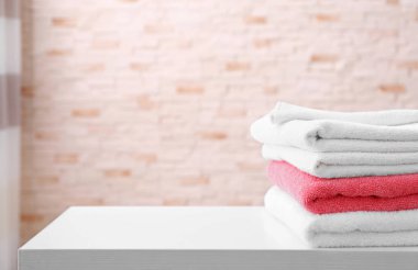 Temiz havlu yığını. 