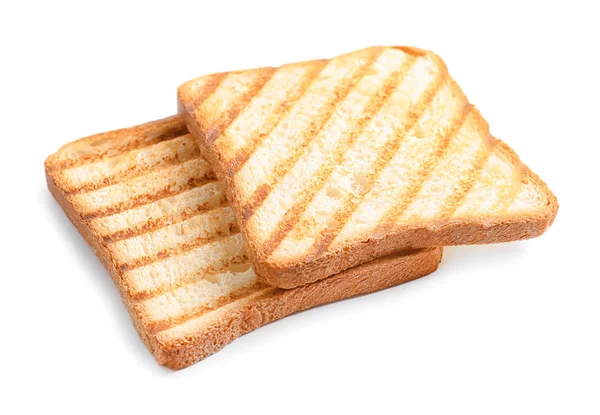 白い背景の上のパンを焼いた — ストック写真