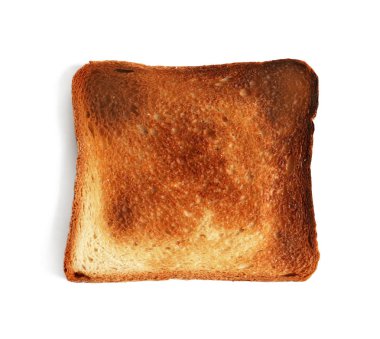 Beyaz arka plan üzerinde izole ekmek görünümünü