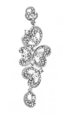 Yarı değerli taşlar beyaz arka plan üzerinde güzel küpe