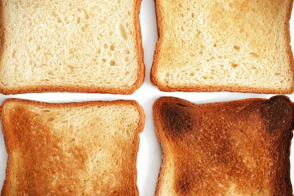 Toastbrot Auf Weißem Hintergrund — Stockfoto