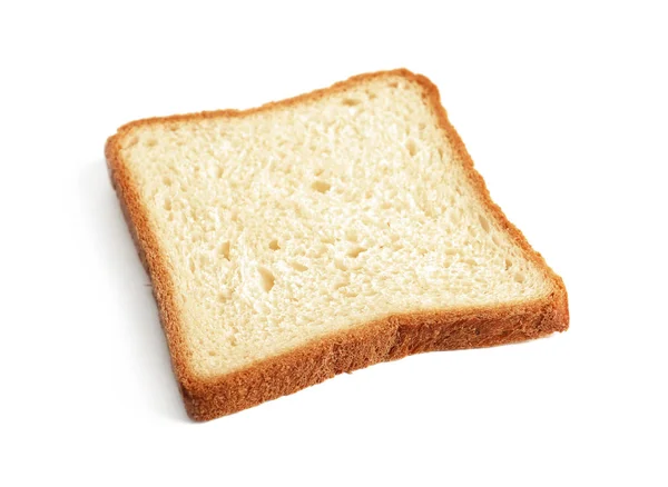 Leckere Frische Toastbrotscheibe Auf Weißem Hintergrund — Stockfoto
