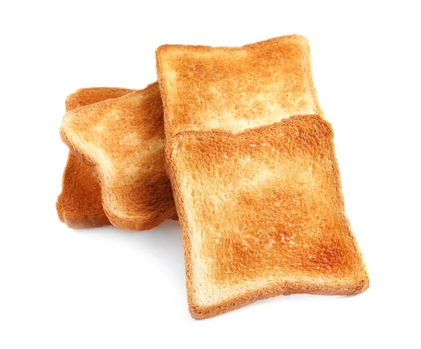 Toastový Chléb Bílém Pozadí — Stock fotografie