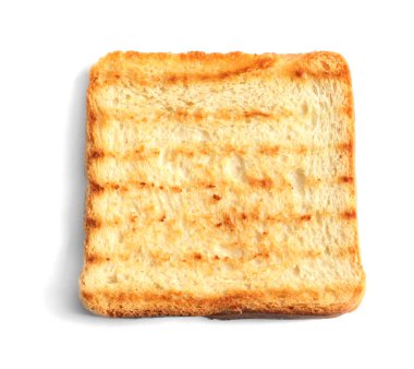 beyaz zemin üzerine kızarmış ekmek