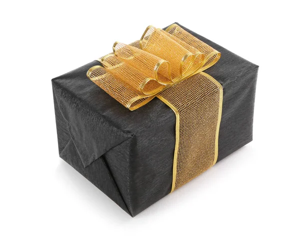 Beautiful gift box on white background — Stock Photo, Image