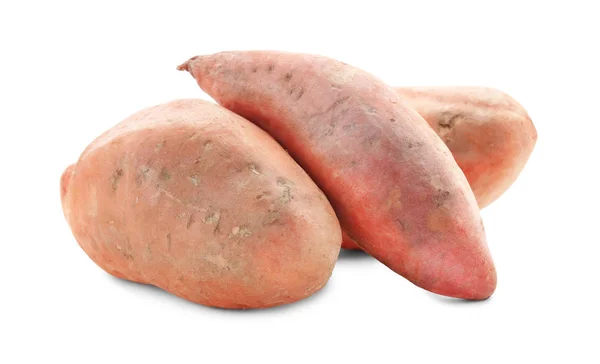 Sweet potatoes, isolated on white — Stock Photo, Image