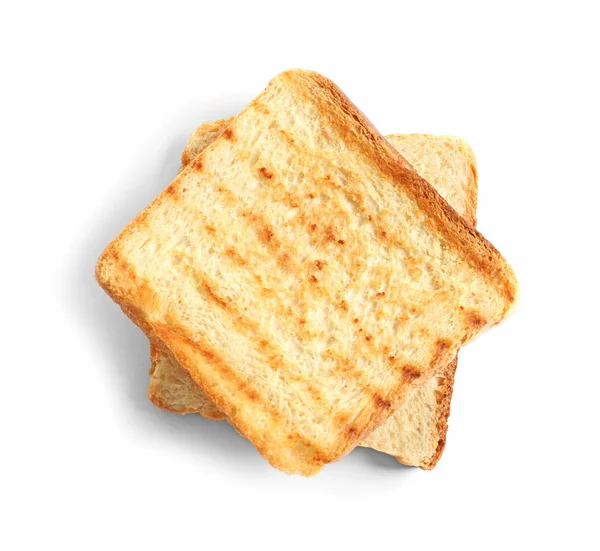 Toastbrot Auf Weißem Hintergrund — Stockfoto