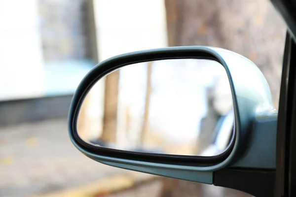 Side mirror of modern car, closeup — Stock Photo, Image