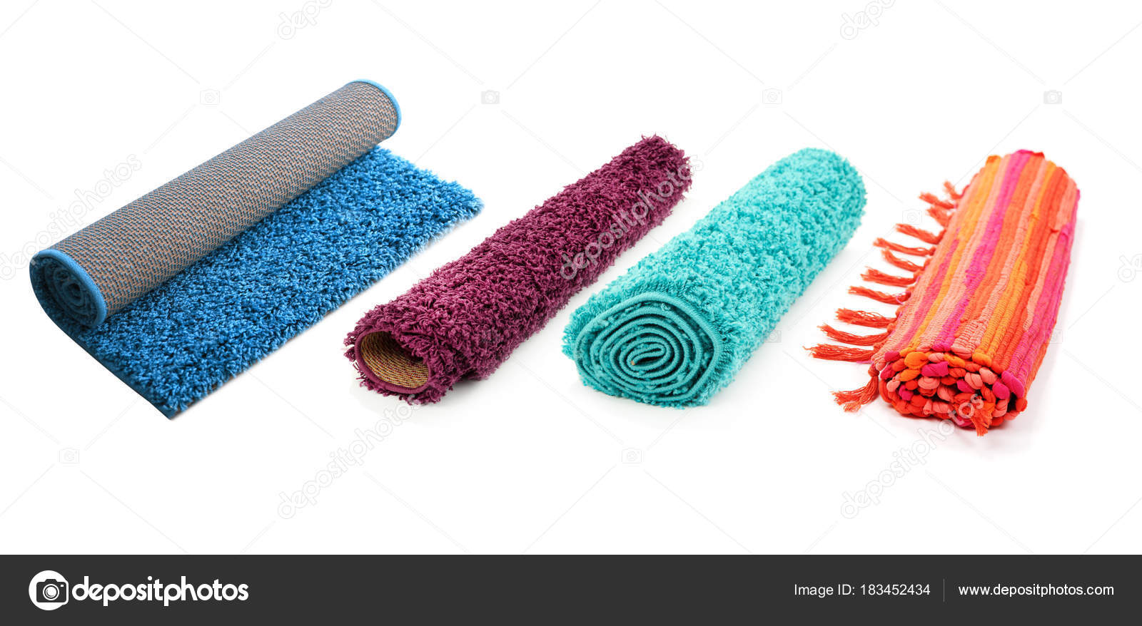 Set Different Carpets Isolated White Stock Photo by ©belchonock 183452434