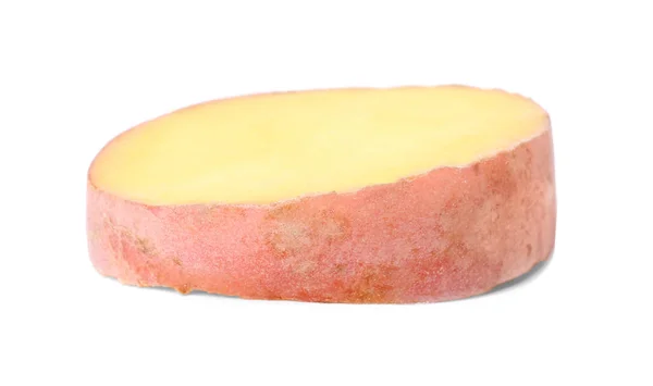 Slice of fresh raw potato on white background — Stock Photo, Image