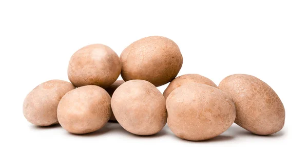 Patate fresche crude su fondo bianco — Foto Stock