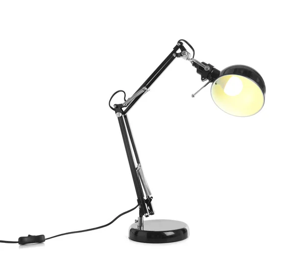 Lampe de bureau électrique sur fond blanc — Photo