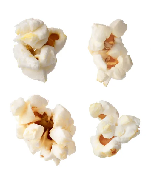 Läckra Popcorn Isolerad Vit — Stockfoto