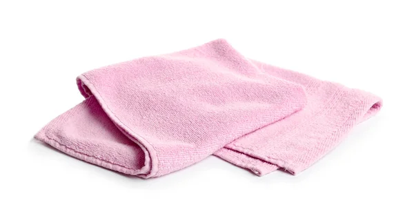 软毛毛巾隔离白色 — 图库照片