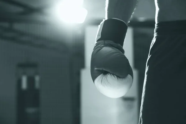 Man Boxing Glove Gym — Stock Photo, Image
