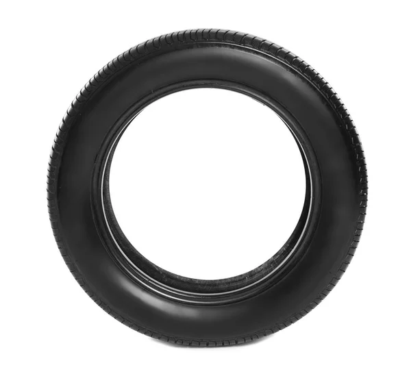 Car tire on white background — Stock Photo, Image