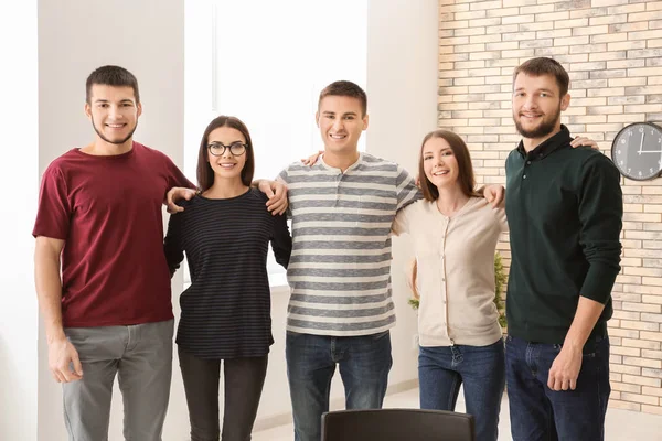 Group of young people together, indoors. Unity concept — Stock Photo, Image
