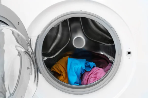 Wäsche Der Waschmaschine Nahaufnahme — Stockfoto