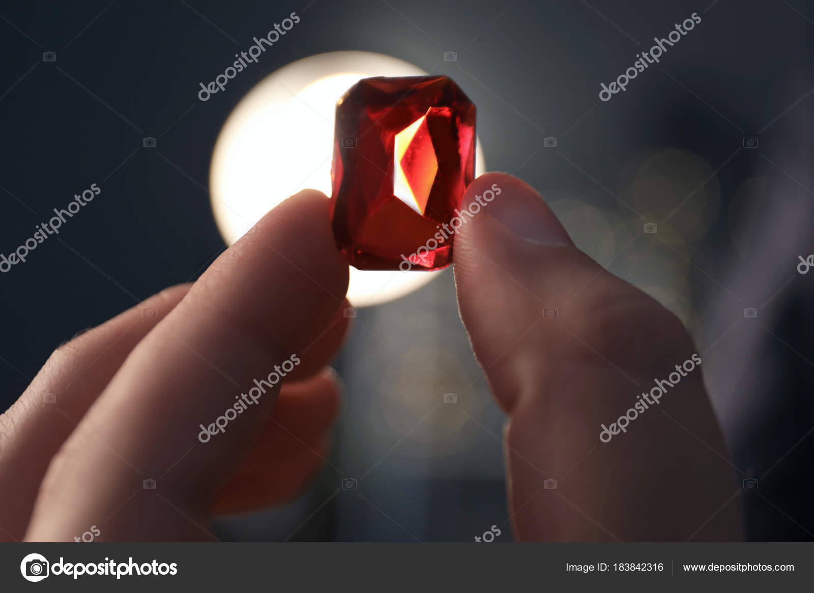 Jeweler holding gem, closeup ⬇ Stock Photo, Image by © belchonock 183842316