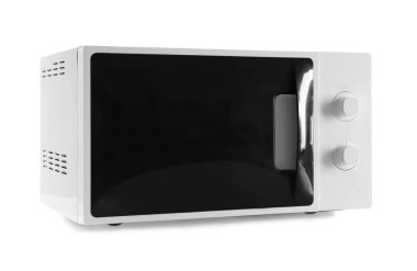 Beyaz arka plan üzerinde modern mikrodalga fırın