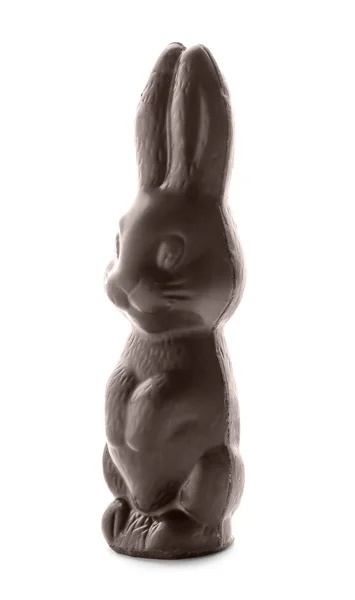 Lapin Pâques Chocolat Sur Fond Blanc — Photo