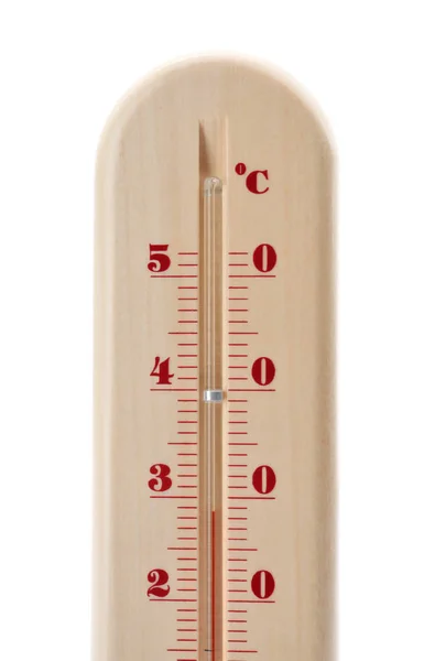 Weer thermometer op witte achtergrond — Stockfoto