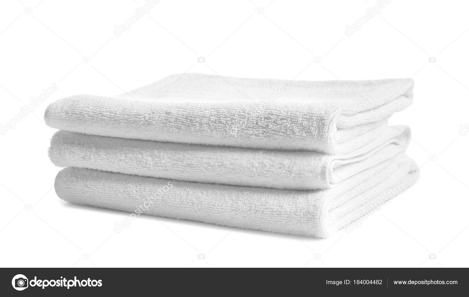 Folded clean terry towels Stock Photo by ©belchonock 184004482