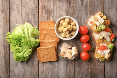 Lezzetli tavuk bruschettas