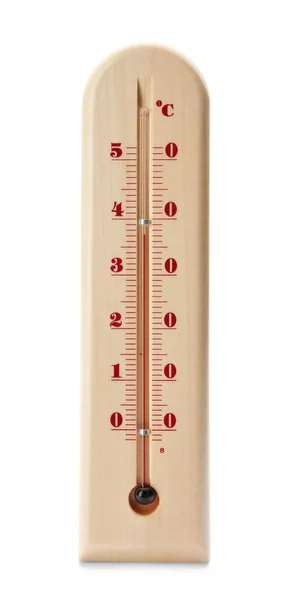 Погодный термометр на белом фоне — стоковое фото