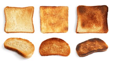 Tost ekmek dilimleri kümesi
