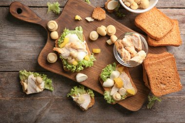 Lezzetli tavuk bruschettas